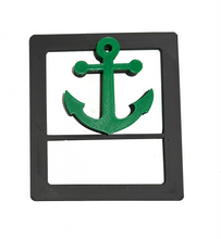 Load image into Gallery viewer, Boat Anchor in 3D - Black for w Green Jeep Wrangler JK/JKU/JL Rear Tail Light Covers (2019-2024) non Led Version - Gone Fishing
