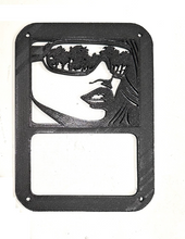 Load image into Gallery viewer, Miami Sexy Girl with Sunglasses in 3D Black For Jeep Wrangler JK/JKU Rear Tail Light Covers- Silhouette
