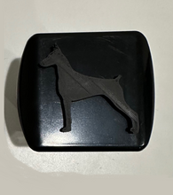 Load image into Gallery viewer, Doberman Dog Silhouette in 3D - 2 inch Trailer Hitch Cover Black - Beautiful Wag More
