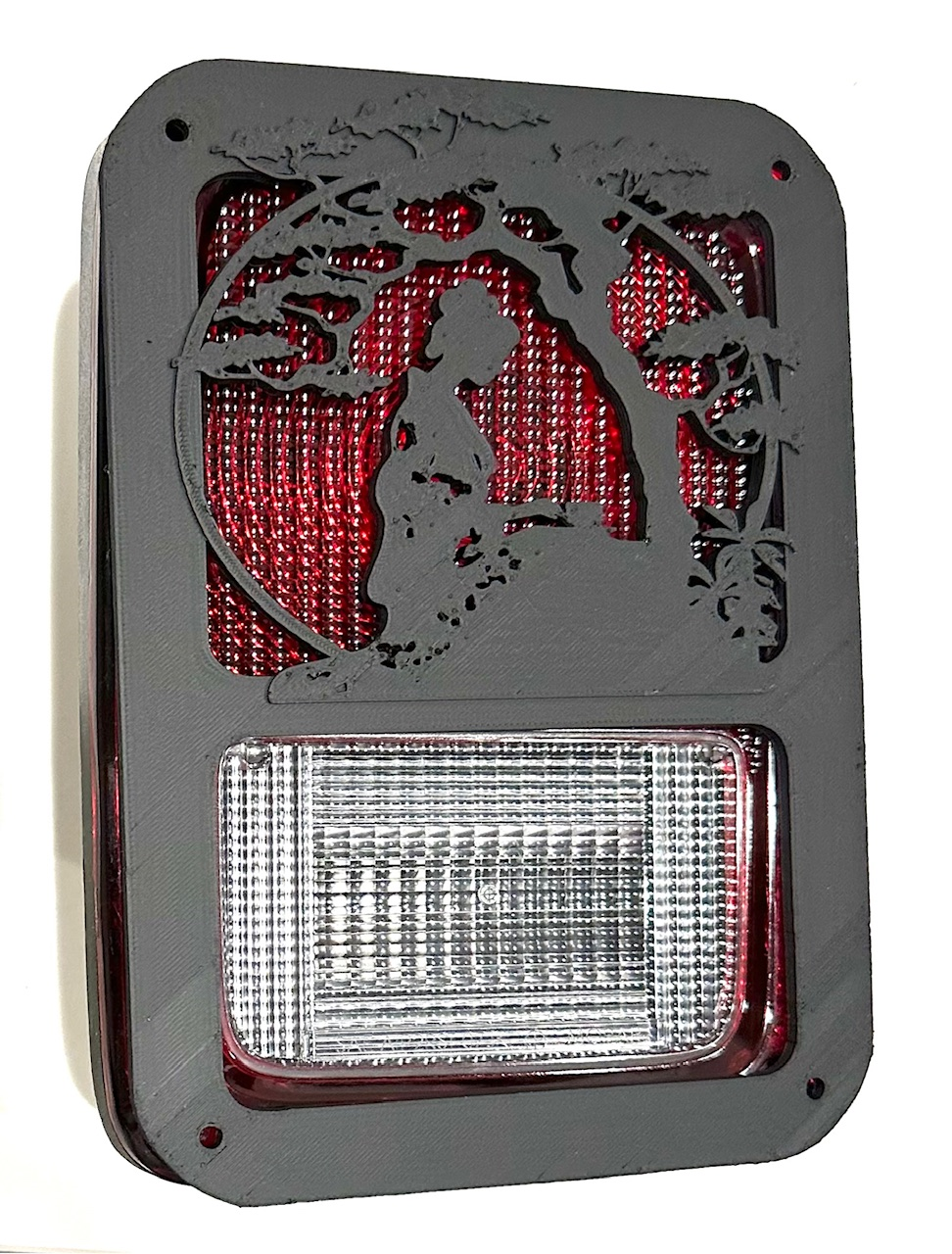 Geisha Love 3D Black For Jeep Wrangler JK/JKU Rear Tail Light Covers - Peaceful