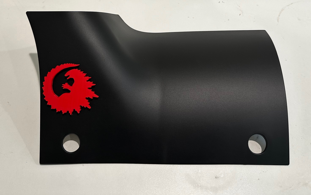 Godzilla Round in 3d Blk w RED For Jeep Wrangler JL JLU & Jeep Gladiator JT 2/4 Door, Exterior 2PC - Cowl Cover - Super Hero Japanese