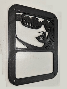 Miami Sexy Girl with Sunglasses in 3D Black For Jeep Wrangler JK/JKU Rear Tail Light Covers- Silhouette