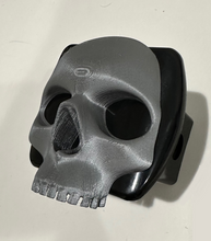 Load image into Gallery viewer, Scary Full Skull in 3D - 2 inch Trailer Hitch Cover Black with Grey - Spooky Halloween
