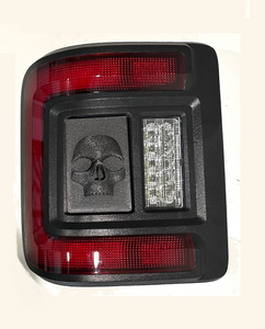 Scary Full Skull Face for Jeep Wrangler 2018-2024 JL Oracle Flush Lights - Custom Design - Hawaiian Hula Hibiscus