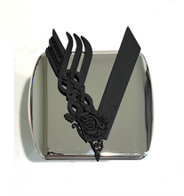 Load image into Gallery viewer, Viking Logo &quot; V &quot; in 3D - 2 inch Trailer Hitch Cover Chrome with Black - Warrior Battle Tested
