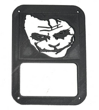 Load image into Gallery viewer, Joker Face &quot; Why So Serious &quot; in 3D Black For Jeep Wrangler JK/JKU Rear Tail Light Covers- Harley Quinn
