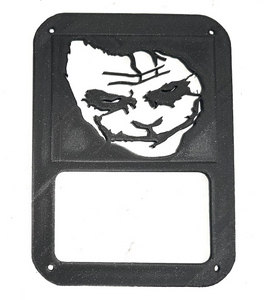 Joker Face " Why So Serious " in 3D Black For Jeep Wrangler JK/JKU Rear Tail Light Covers- Harley Quinn