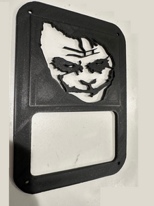 Joker Face " Why So Serious " in 3D Black For Jeep Wrangler JK/JKU Rear Tail Light Covers- Harley Quinn